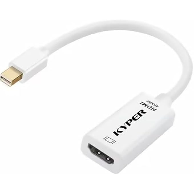 Kyper MINI DISPLAYPORT TO HDMI ADAPTER MINI DP COMPATIBLE FOR THUNDERBOLT MACBOOK PRO, MACBOOK AIR, MAC MINI, MICROSOFT SURFACE PRO 3/4, ETC (1) - Image 1