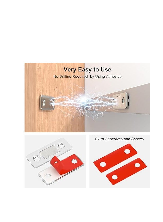 Spaceshoop Magnetic Door Clip Extra Thin Cabinet Magnets Stainless Steel Sliding - Image 3