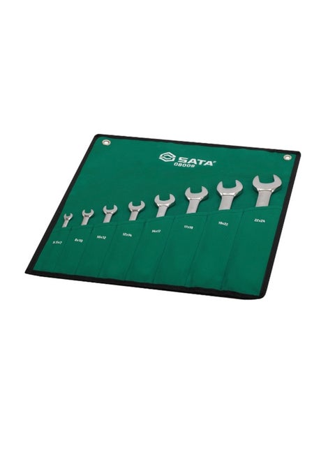 SATA GL08009 8-Piece Metric Double Open End Wrench Set
