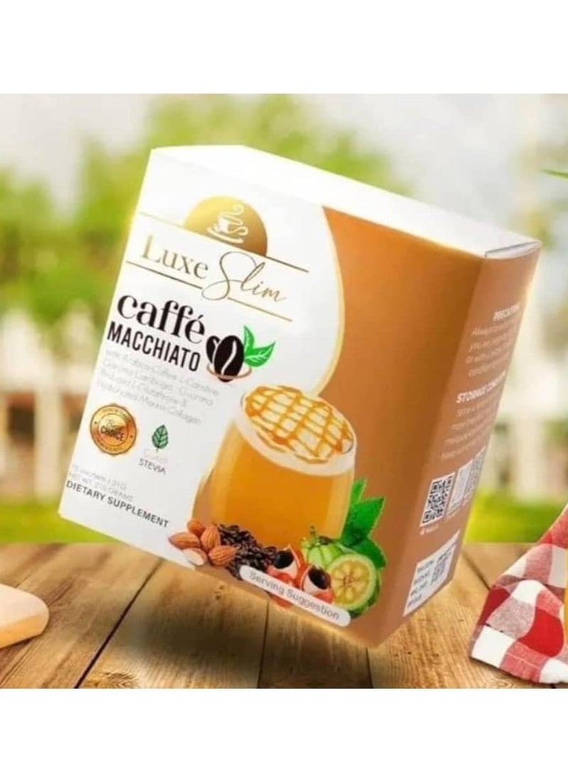 لوكس سليم قهوة ماكياتو مع الكولاجين المتحلل والجلوتاثيون 10 أكياس - Image 2