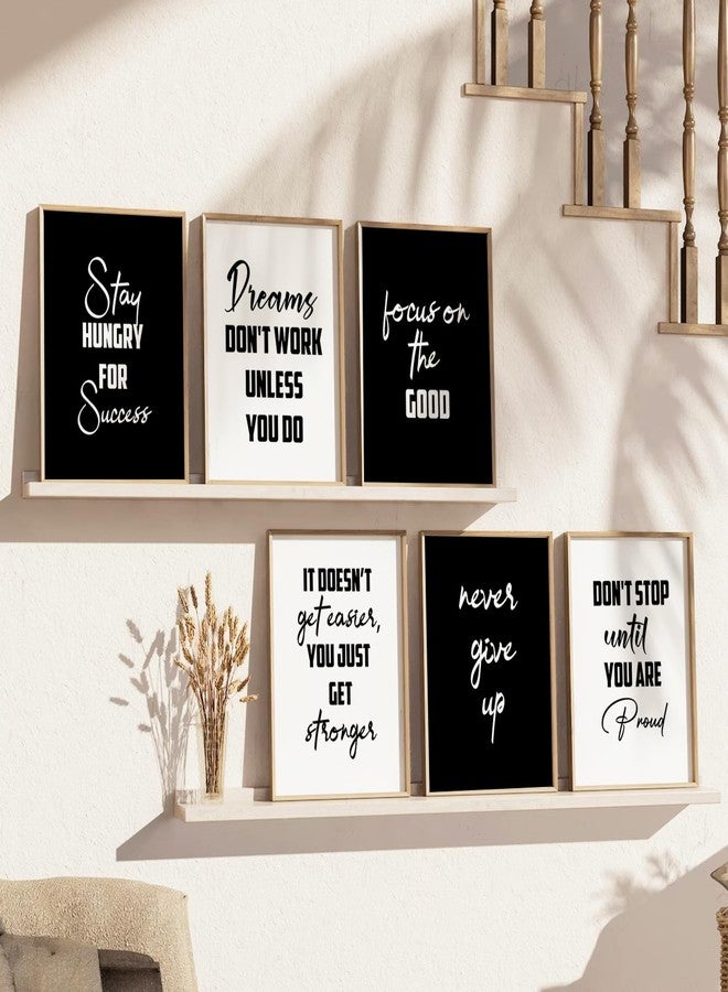 walllane - Motivational Wall Poster for Living Room, Bedroom, Office | Framed Painting | Poster With Frame | Frames For Wall Decor (10 Inch x 13 Inch) Set Of 6 Cate- I - Image 4
