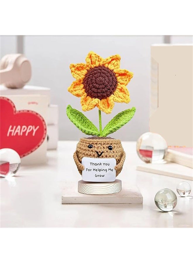 هومستر دمية عباد الشمس الإيجابية الطواشي مع بطاقة، شكرا هدية التقدير لعيد ميلاد، التقاعد، هدية التخرج زميل العمل، المعلم، أفضل صديق - Image 2