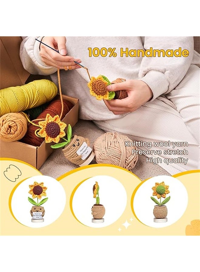 هومستر دمية عباد الشمس الإيجابية الطواشي مع بطاقة، شكرا هدية التقدير لعيد ميلاد، التقاعد، هدية التخرج زميل العمل، المعلم، أفضل صديق - Image 3