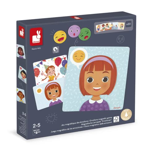 Janod Emotions Magnetic Game 48 Pieces Ages 2 J08038 - Image 1