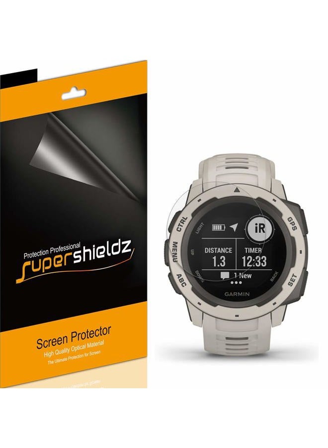 Supershieldz (6 Pack) Supershieldz for Garmin Instinct and Instinct Solar Screen Protector, 0.23mm, High Definition Clear Shield (PET) - Image 1