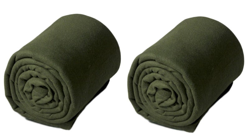 Goyal's ® Single Fleece Blanket Green Set of 2 - Image 1