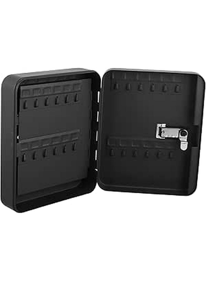 Wall Mounted Key Security Cabinet with Code Lock 4 Hooks for Home Car Dealerships Key Organizer Box - Image 1
