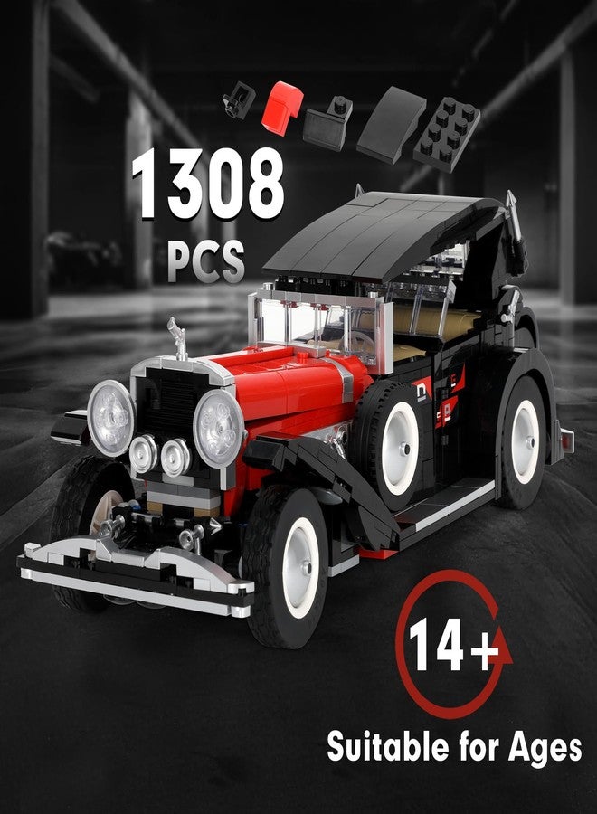 Redants Vintage Car Model Building Blocks Set, Classic Cars Building Kits for Age 12+ or Adult Collections Enthusiasts - Image 4