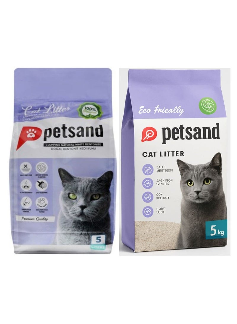 CATFUN Plus Petsand Cat Litter Double Pack (Any 2 Scents) 5 Liters Each from Pets Zone - Image 1