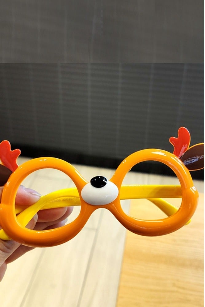 Al Aoyama toddler kids Deer Antler Glasses Frame - Soft Silicone No Lens Toddler Costume Accessories for Boys Girls, Non-Slip Safe Dress Up Play (0-5 Years) 