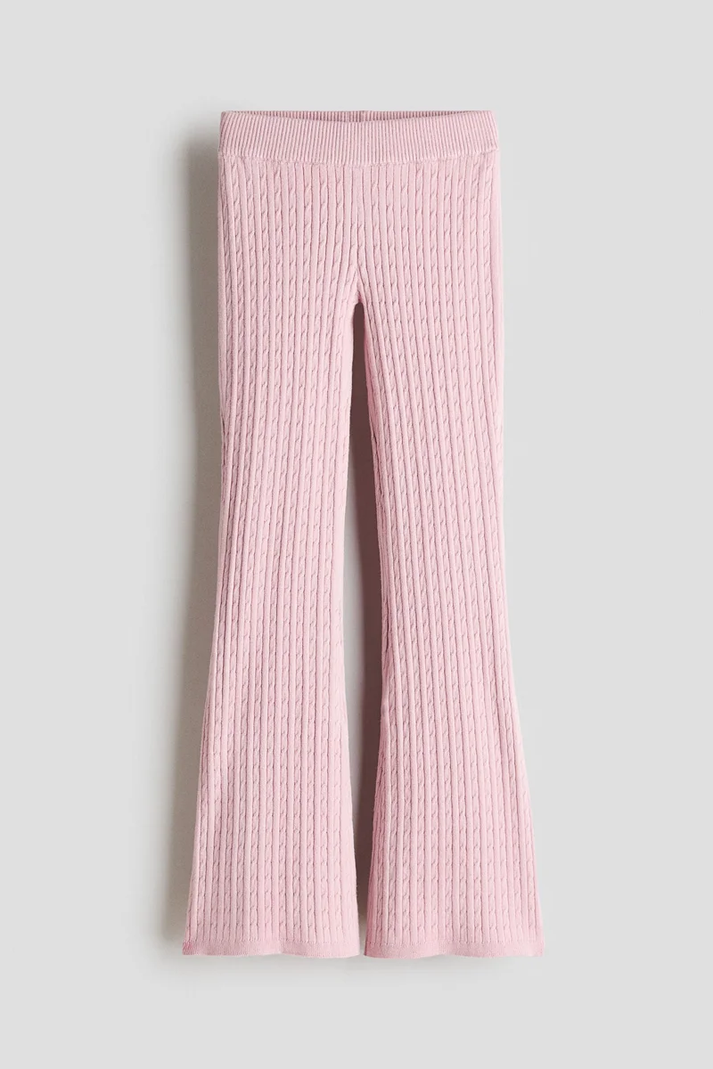 H&M Flared cable-knit leggings