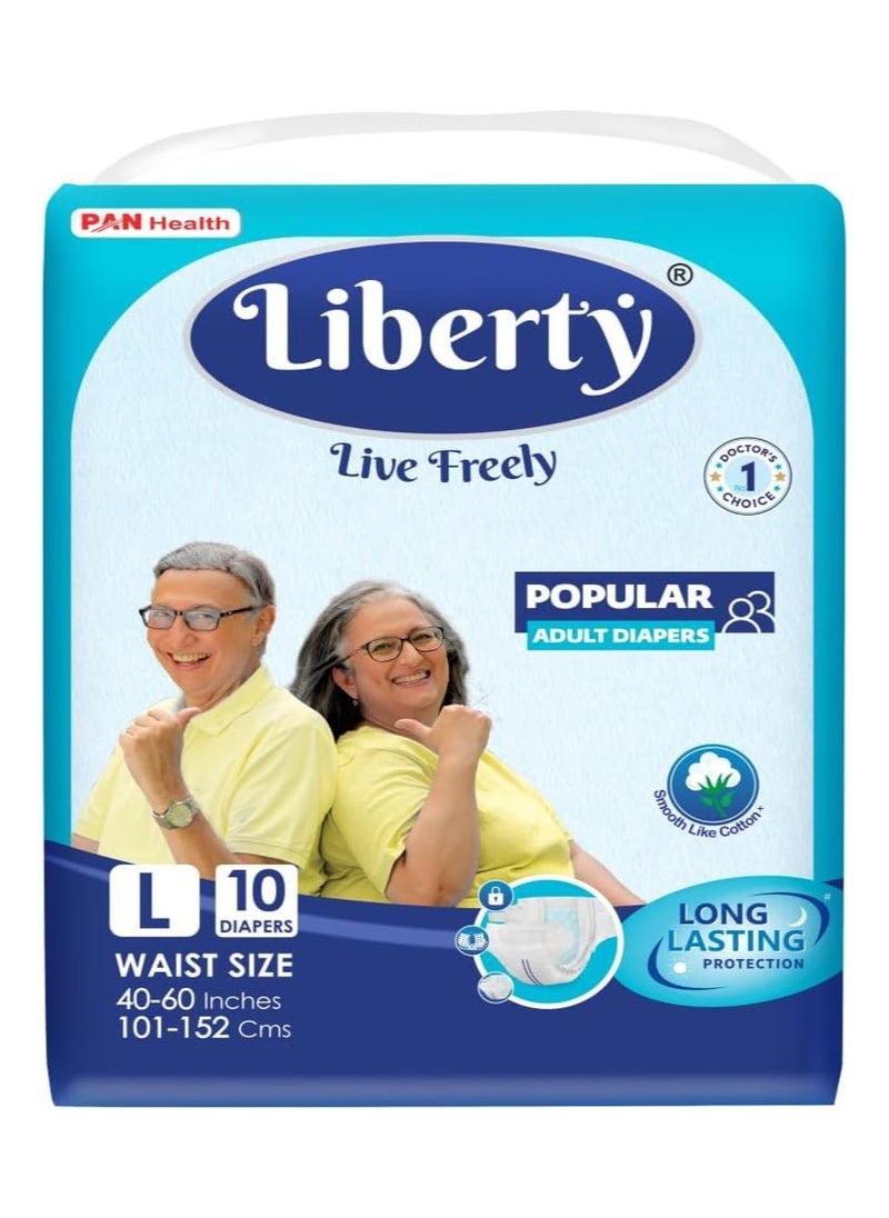 Liberty - Liberty Eco Adult Diaper, Large (40-60 Inches) 10 Units - Image 1