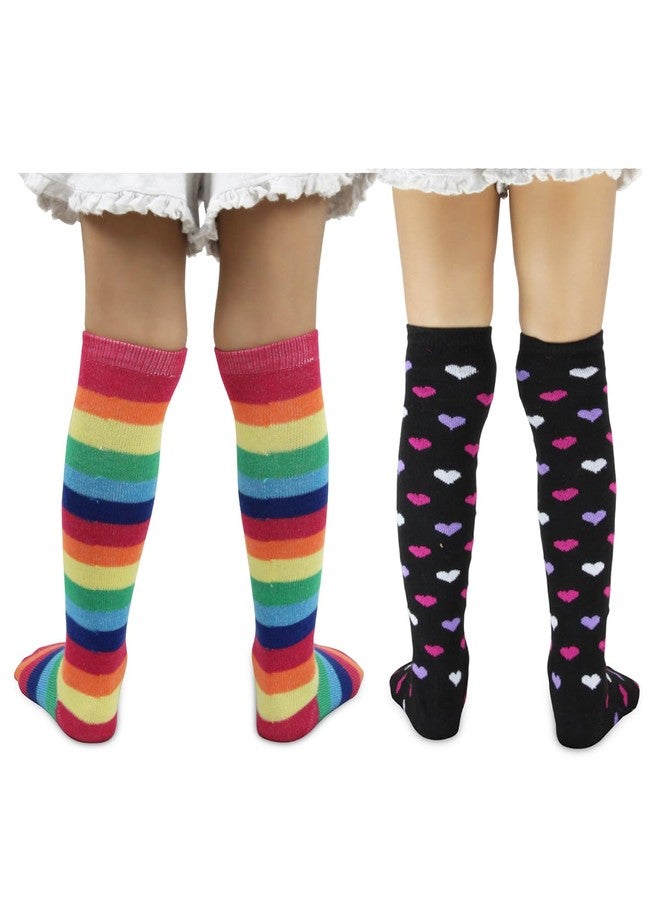 Neska Moda Baby Boys & Girls 2 Pair Knee High Socks/Long Socks/Stockings For 2 to 3 Years (Black,Multicolor)-SK980andSK1113 - Image 2