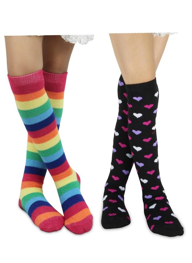 Neska Moda Baby Boys & Girls 2 Pair Knee High Socks/Long Socks/Stockings For 2 to 3 Years (Black,Multicolor)-SK980andSK1113 - Image 3