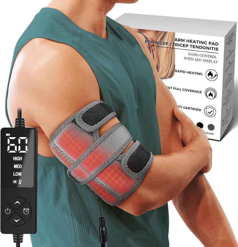 Creatrill سوار تسخين الذراع العلوي وسادة تسخين للذراع لعلاج التهاب الأوتار العضلية وإجهاد العضلات - Image 1