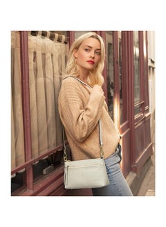 Kattee Leather Crossbody Bags For Women, Small Wristlet Purses For Women, Beige  - Image 2