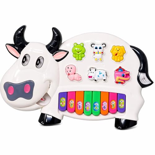 Goyal's Cow Piano Musical Piano with 3 Modes, Flashing Lights & Wonderful Animal Sound Music - Image 1