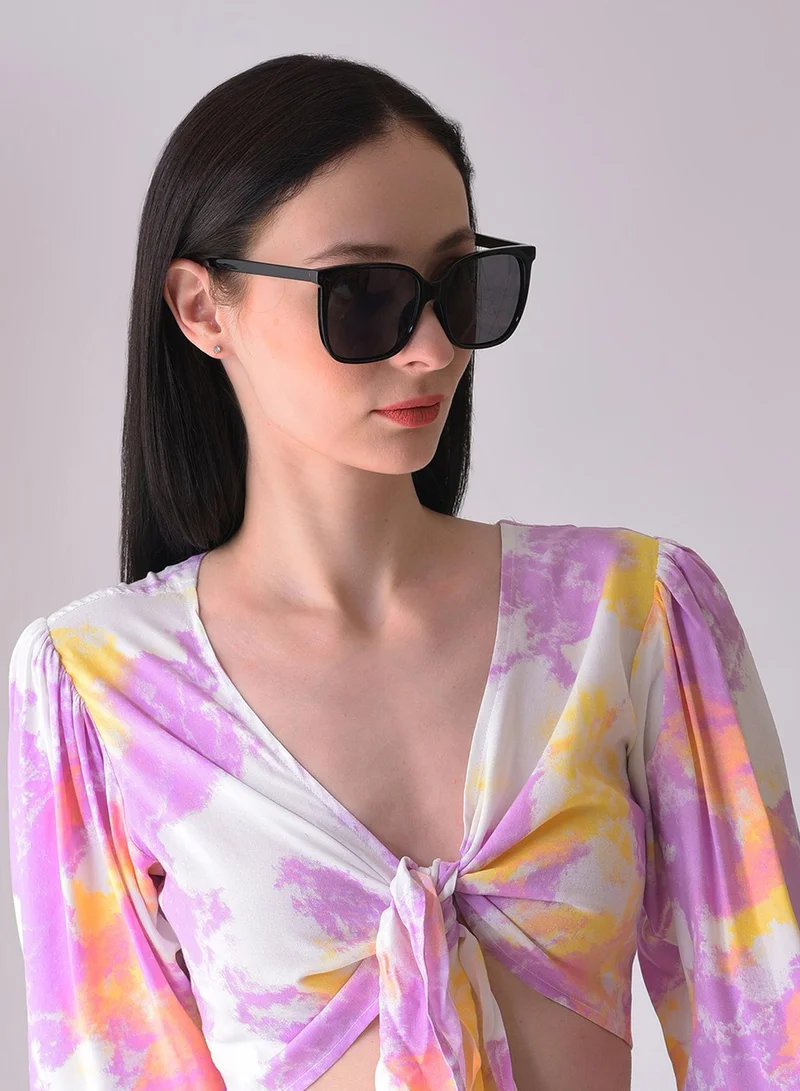 Haute Sauce Black Lens Black Butterfly Sunglasses