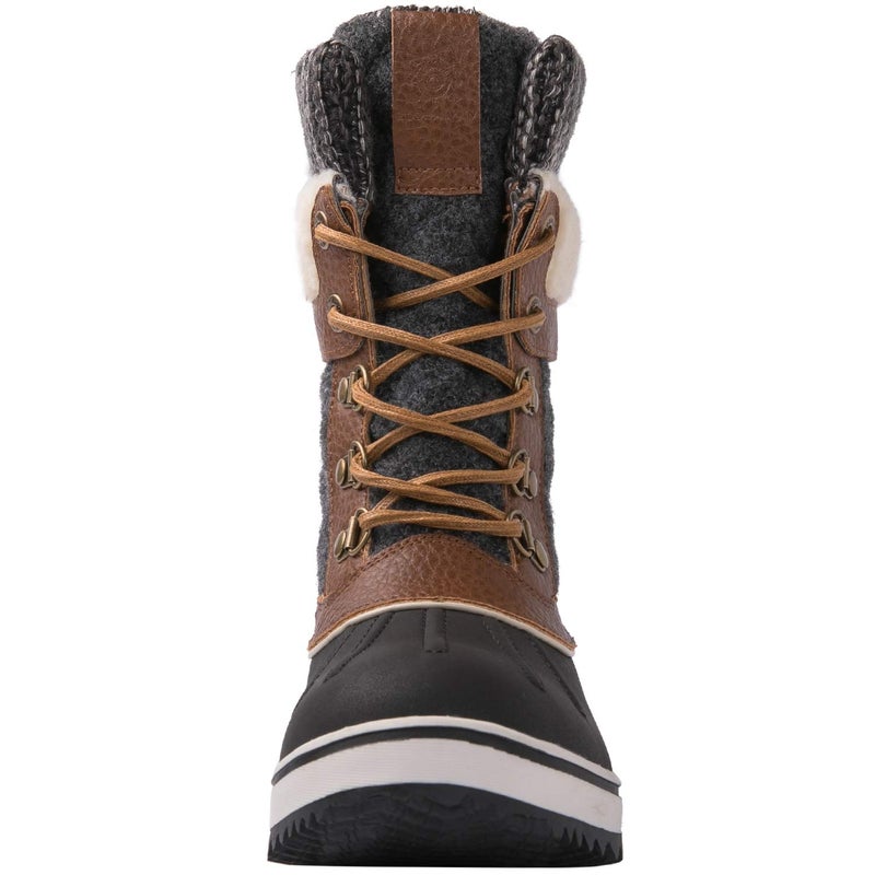 GLOBALWIN Snow Boots For Women Brown/Grey Women's Winter Boots 5.5M - Image 5