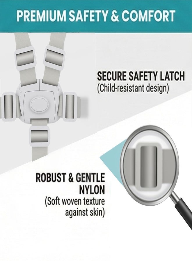 CLLFUU Compatible with Ingenuity Replacement Straps,Adjustable 5 Point High Chair Straps Replacement Compatible with Ingenuity and Most 5 Point High Chairs. - Image 2