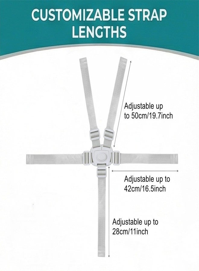 CLLFUU Compatible with Ingenuity Replacement Straps,Adjustable 5 Point High Chair Straps Replacement Compatible with Ingenuity and Most 5 Point High Chairs. - Image 5