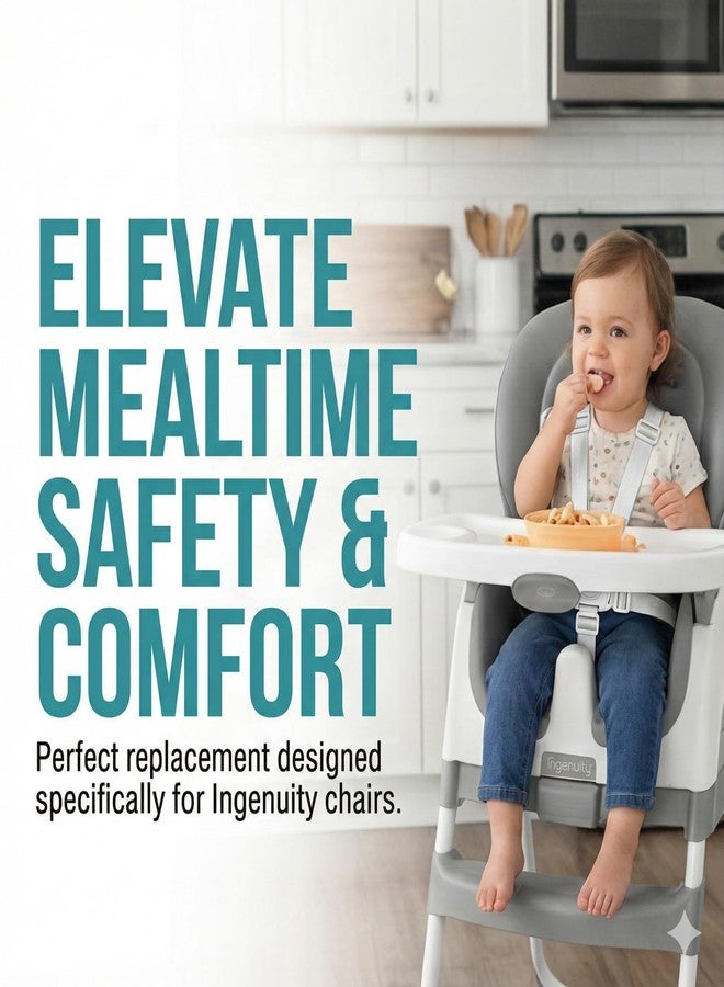 CLLFUU Compatible with Ingenuity Replacement Straps,Adjustable 5 Point High Chair Straps Replacement Compatible with Ingenuity and Most 5 Point High Chairs. - Image 3