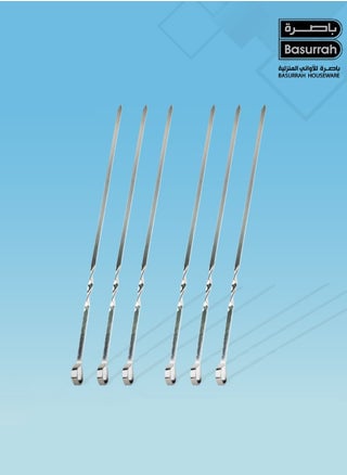 6pcs Stainless Steel Reusable BBQ Skewers Kebab Needle - pzsku/Z2DF5E05C91C532EA5DD6Z/45/_/1728227639/44062a2c-b1f4-4fd1-9e1b-db72e1f8d09f