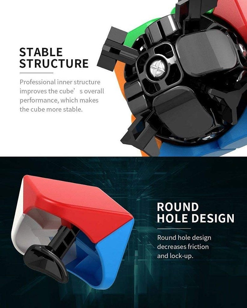 D ETERNAL Cube 2x2 Stickerless Magic Speedcube for Kids & Adults with Cube Stand and Protecting Pouch Bag Combo Set (2x2+Stand+Bag) - Image 4