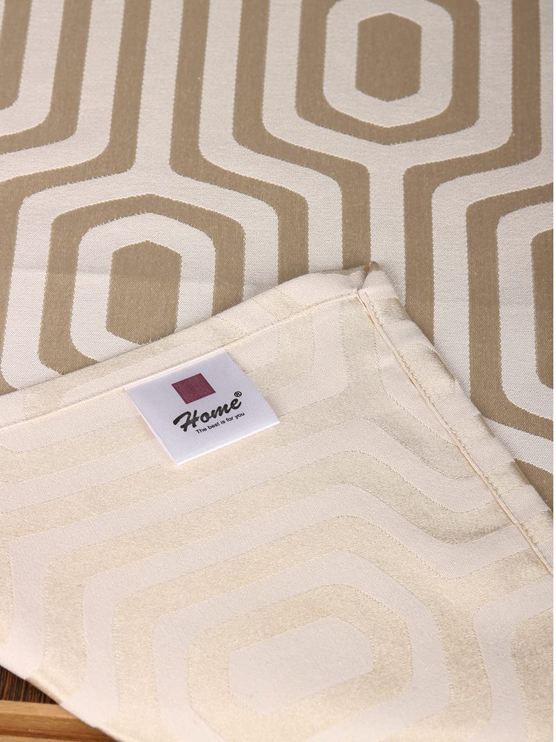 Home - The Best is for You Cotton Table Runner with Woven Damask Design (Cream, 13X60 Inch) - Pack of 1 - Image 3