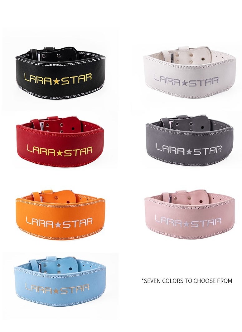 LARA STAR - LS0828 Cowhide Embroidered Weight Lifting Belt - Image 1