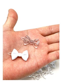 TARA Tara Girls Self Hinge Plastic Mini Bow Hair Barrettes - White & Clear - 20 Pcs. by Tara  - Image 3