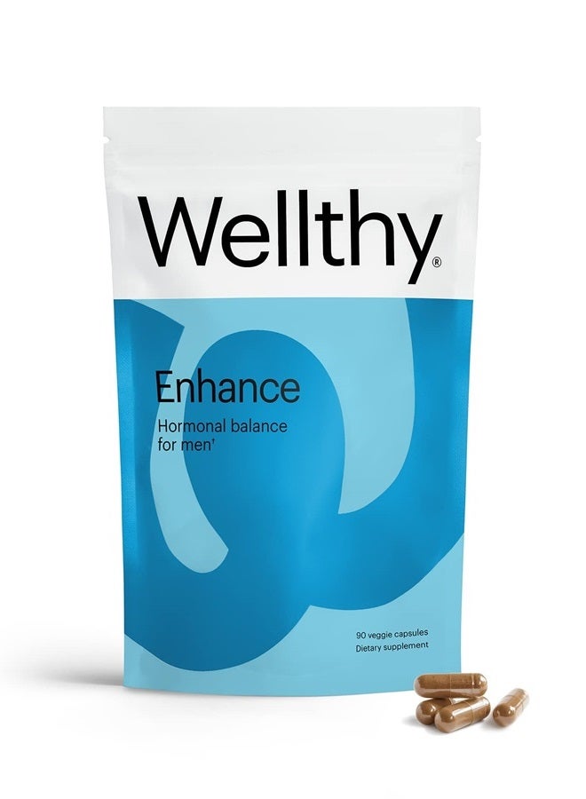 WELLTHY Enhance Testosterone Booster and Estrogen Blocker - Testosterone Supplements for Men - Improve Stamina - 90 Testosterone Pills - Image 1
