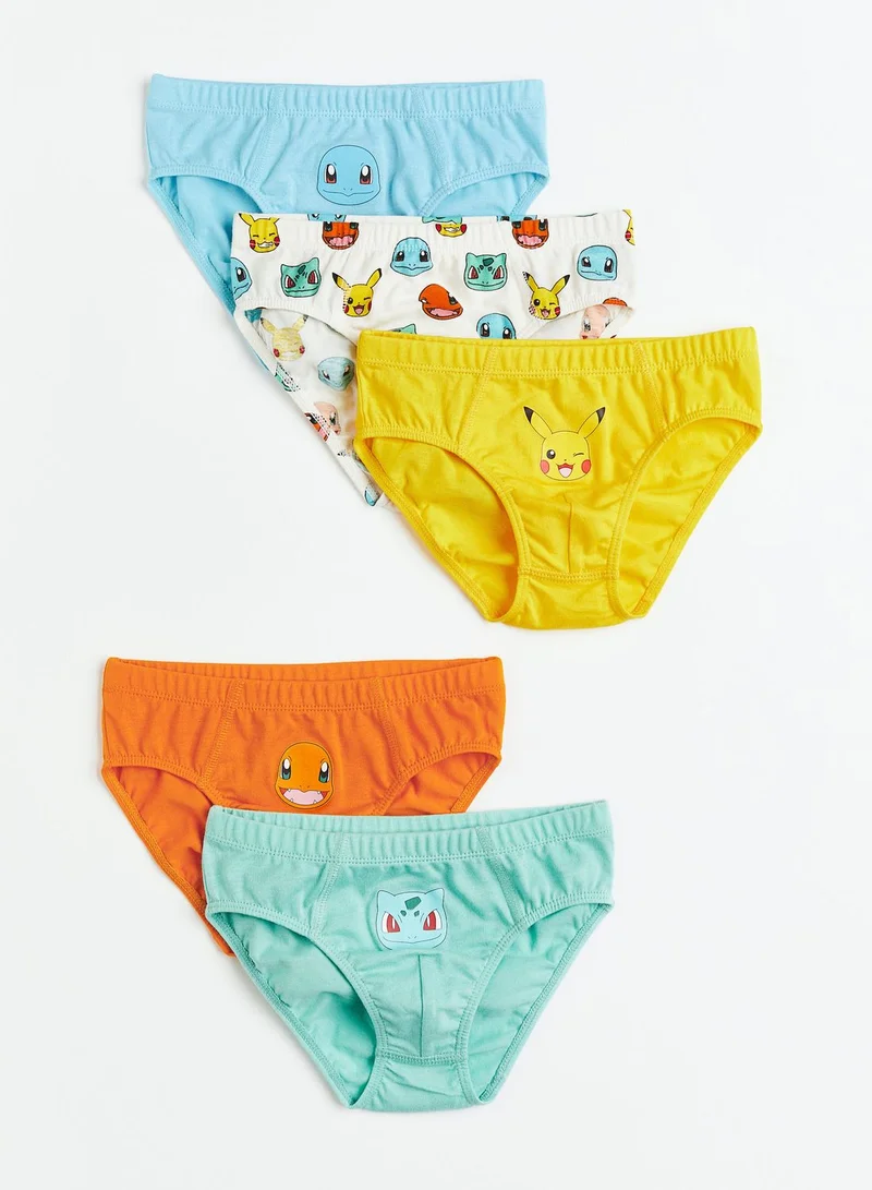 H&M Kids 5 Pack Printed Briefs