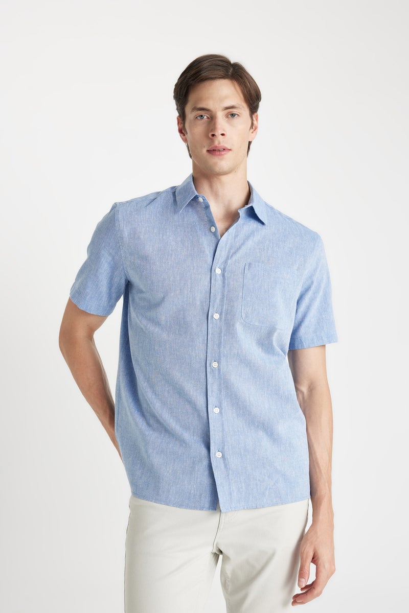 DeFacto Man Regular Fit Polo Collar Short Sleeve Shirt - Image 4