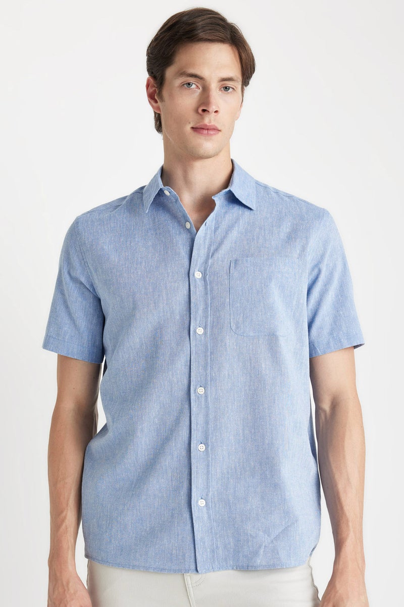 DeFacto Man Regular Fit Polo Collar Short Sleeve Shirt - Image 1