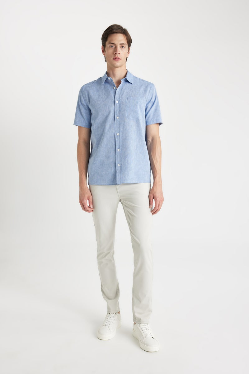 DeFacto Man Regular Fit Polo Collar Short Sleeve Shirt - Image 3