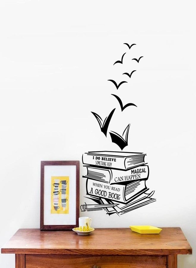 Lchen Book Open Inspirational Educational Wall Sticker Quote Peel and Stick Wall Art Decals for Baby Nursery School Corner ClassroomRemovable Read Books Decor (Book 3) - Image 3