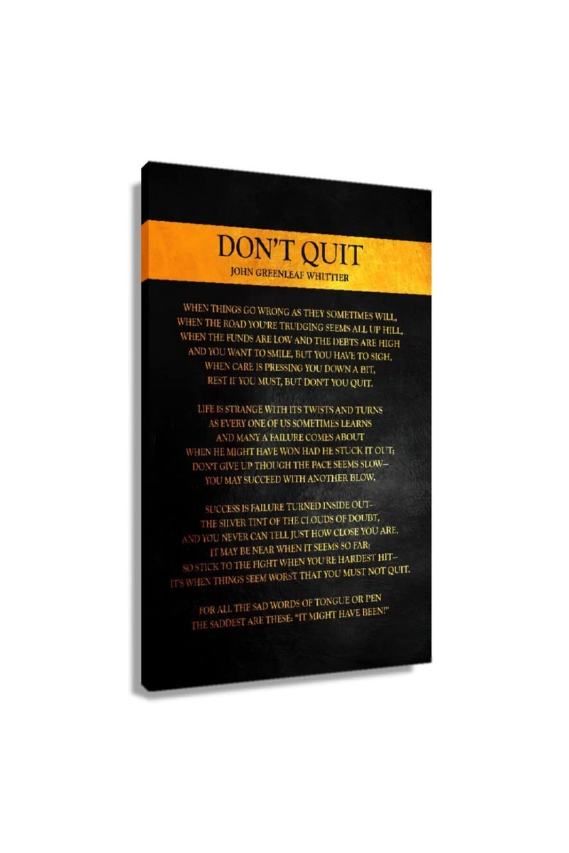 Busmko Don't Quit Motivational Wall Art - Image 1