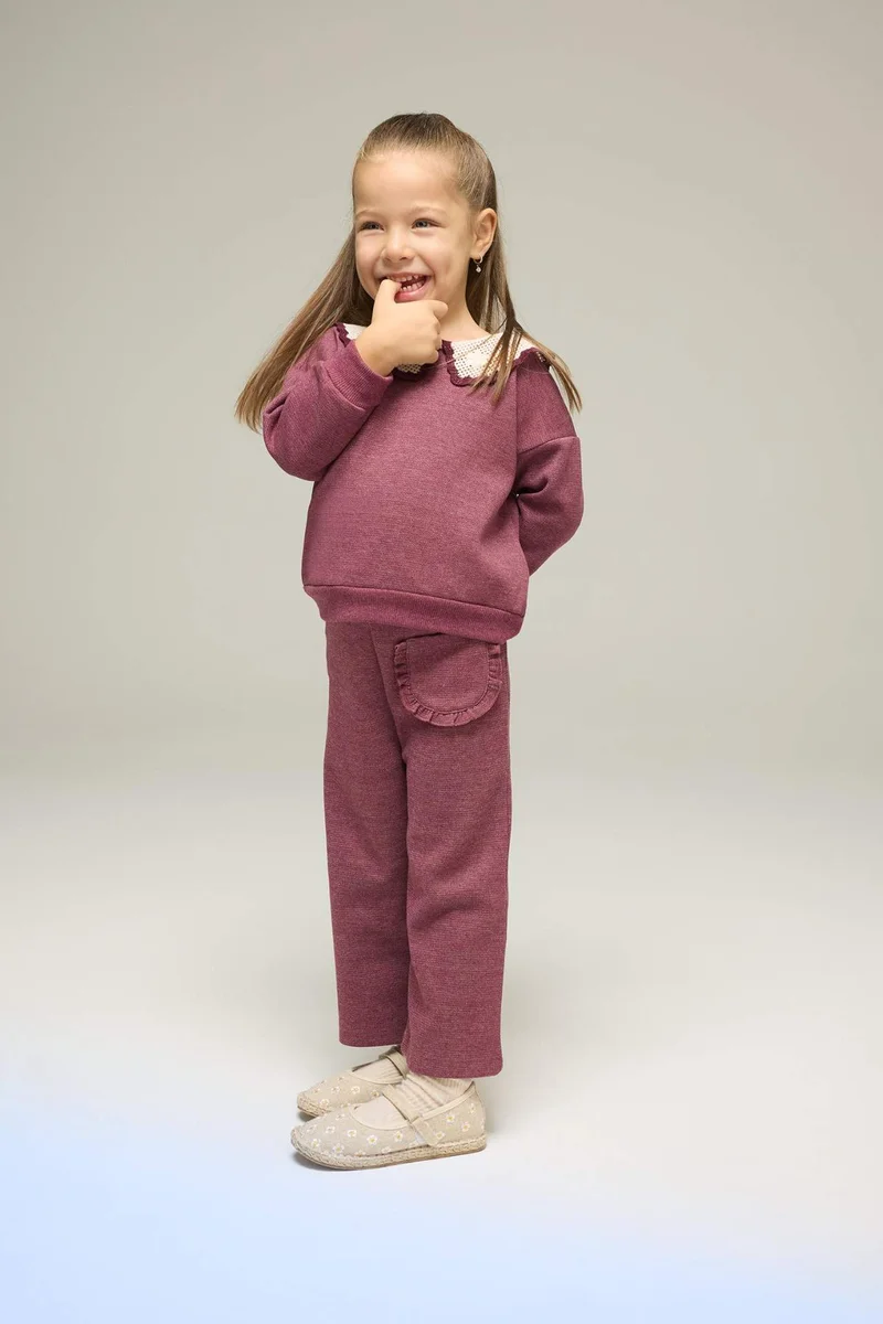 ديفاكتو Baby Girl Elastic Waist Trousers