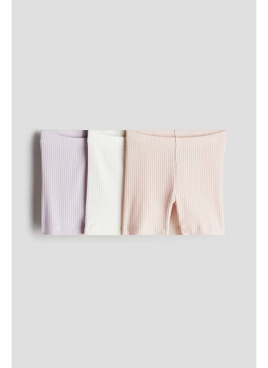 H&M 3-Pack Ribbed Cycling Shorts