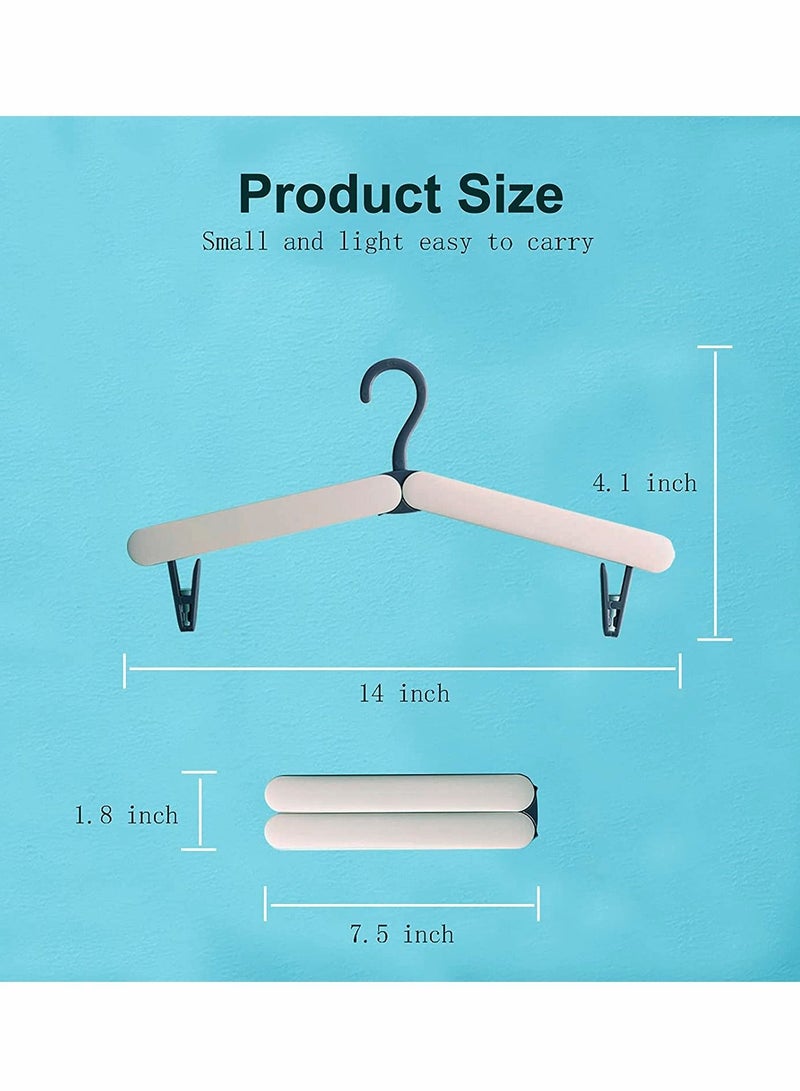 SYOSI Foldable Coat Hangers, Portable Travel Collapsible Hangers with Clips, for Clothes and Coats, 2 Pcs  - Image 4