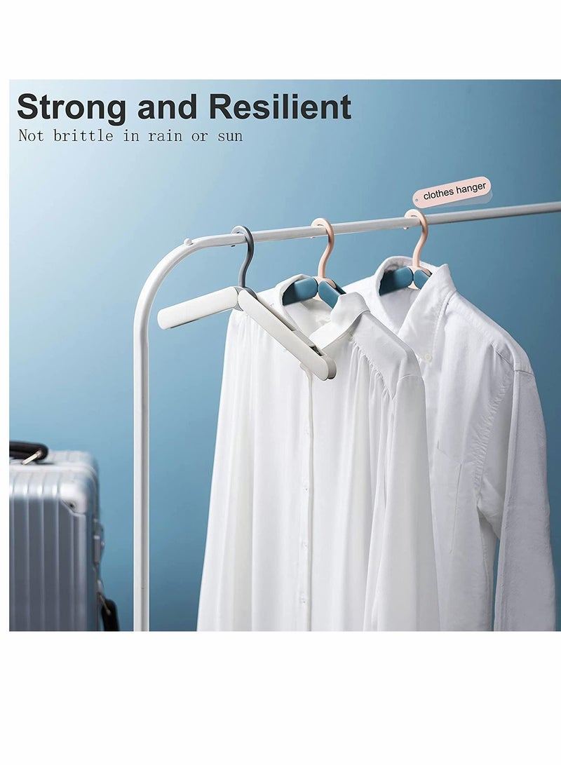 SYOSI Foldable Coat Hangers, Portable Travel Collapsible Hangers with Clips, for Clothes and Coats, 2 Pcs  - Image 3
