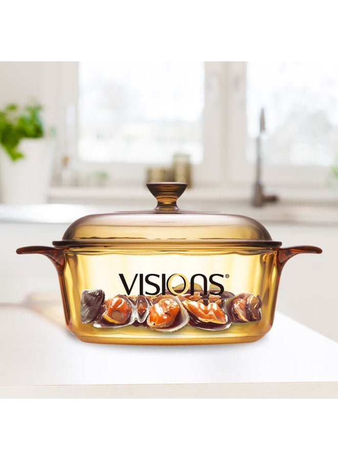 Visions Corning Crystal Clear Transparent Pot 1.25l Small Soup Pot Stew Pot Baby Food Pot Glass Pot Kitchen Essential Vs12 - Image 3