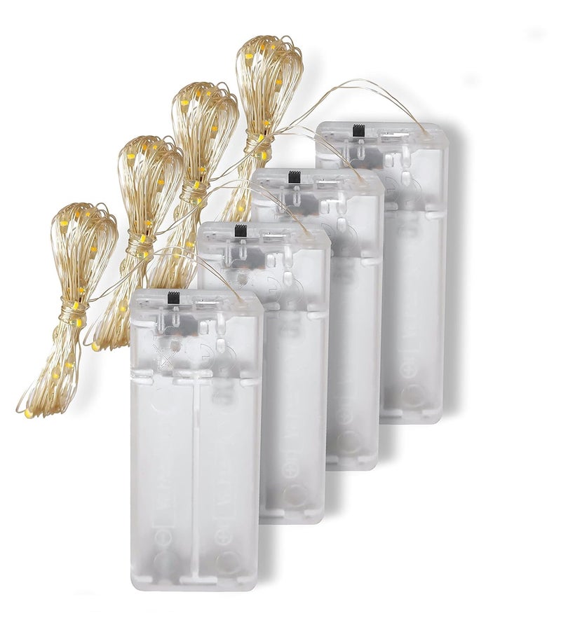 K3 Wire String Fairy Lights Waterproof 30 LED Powered by 2AA Battery 3 MeterWarm WhitePack 4 - Image 1