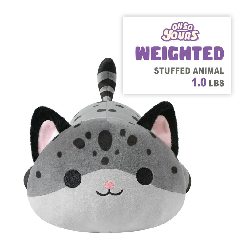 Onsoyours Original Weighted Panther Cat Plush, Cute Hugging Black Leopard Kitty Weighted Stuffed Animal, Soft Collectible Gift for Kids & Adults(9.8", 1.0 Lbs) - Image 2