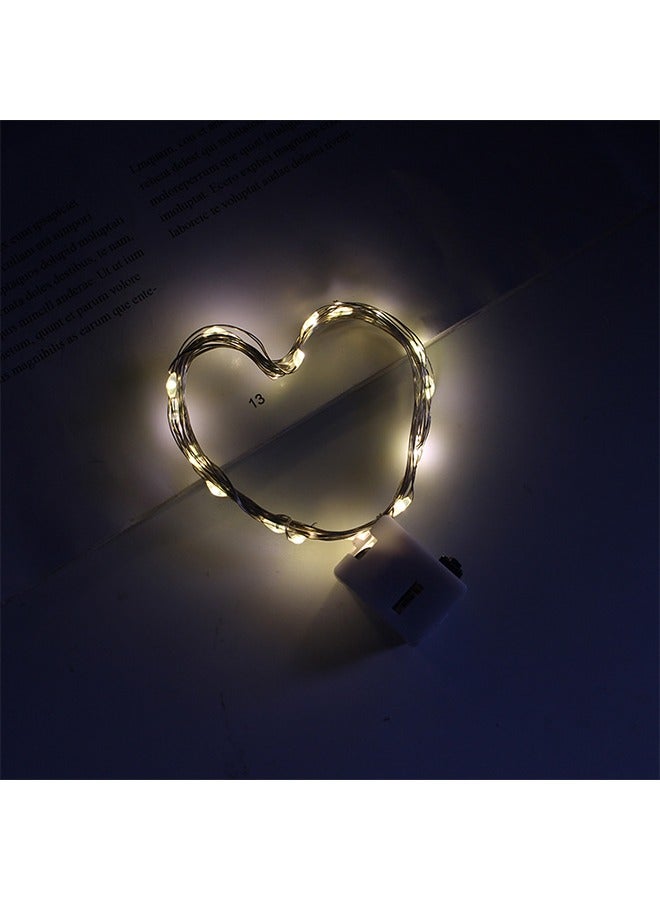 Generic LED Fairy Light 7 Inch 20pcs LED Battery Powered String Light Waterproof Silver Wire Firefly Star Moon Mason Jar For DIY Wedding Party Christmas(Warm White, 10pcs Pack)  - Image 5