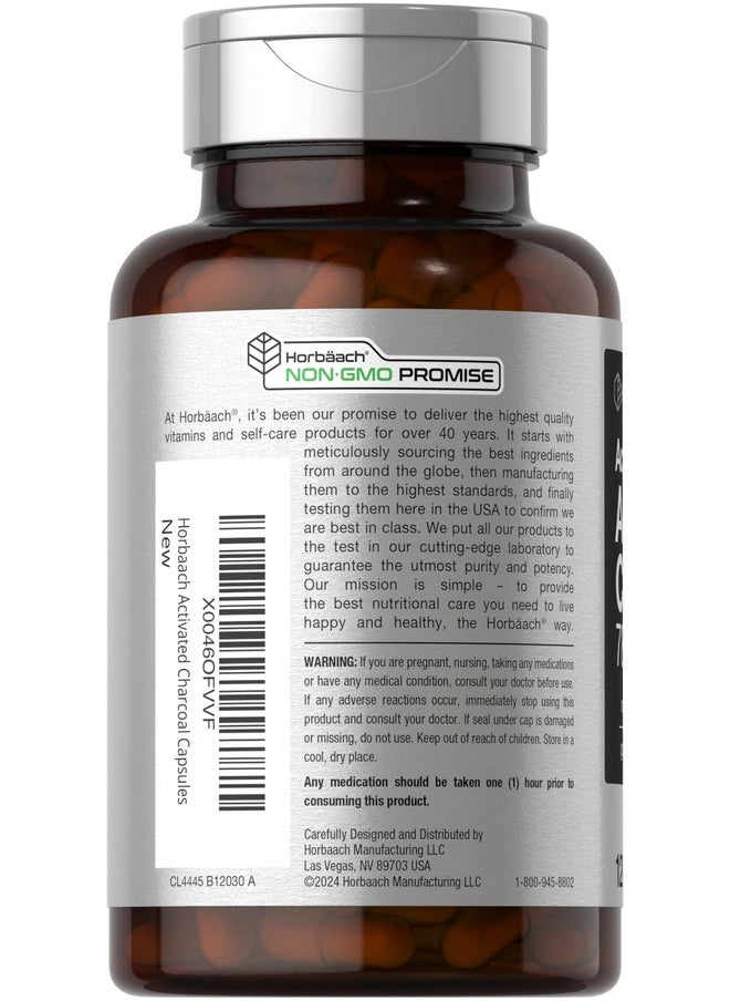 Horbaach Horbäach Charcoal Pills 780mg | 120 Capsules | Activated Charcoal from Coconut Shells | Non-GMO and Gluten Free | Acti-Coal  - Image 3