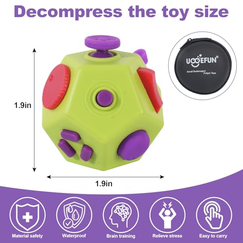 UOOEFUN Mini Finger Cube Toys Cool Fidget Toys for Kids Adults with Anxiety ADHD Autism and Relief Stress Green - Image 5