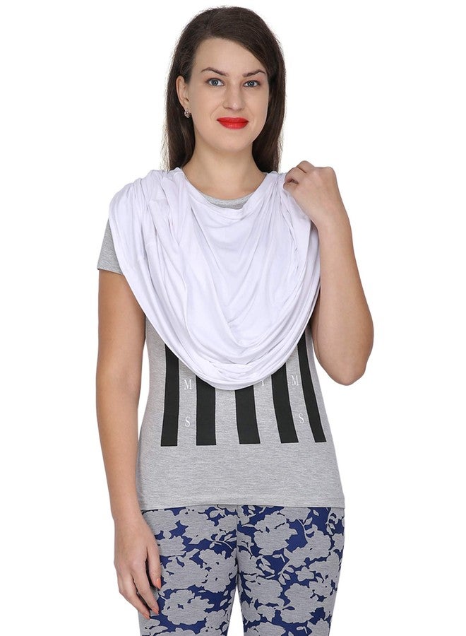 Feather Hug® 360° Premium Nursing Cover for Breastfeeding - Feeding Apron for mom, Stretchy Feeding Cover for Mother, Real Breathable Breast Feeding Cover (White) - Image 5