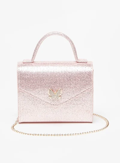 فلورا بيلا من شو إكسبرس Butterfly Accent Crossbody Bag with Chain Strap and Magnetic Closure